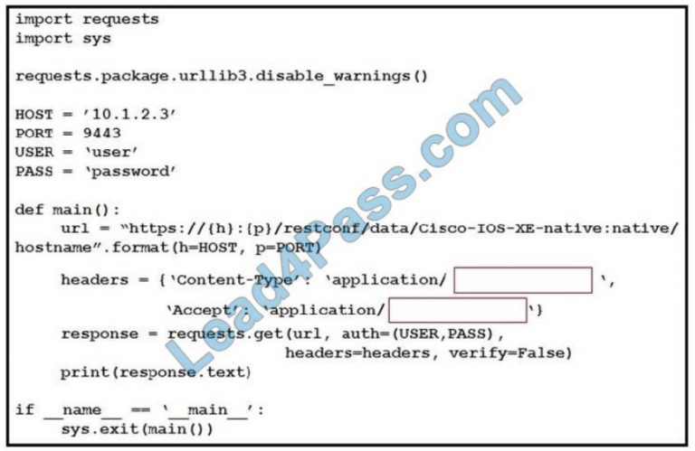 [June 2021] Cisco 300-435 Exam Questions and Answers From Lead4Pass Sns-Brigh10